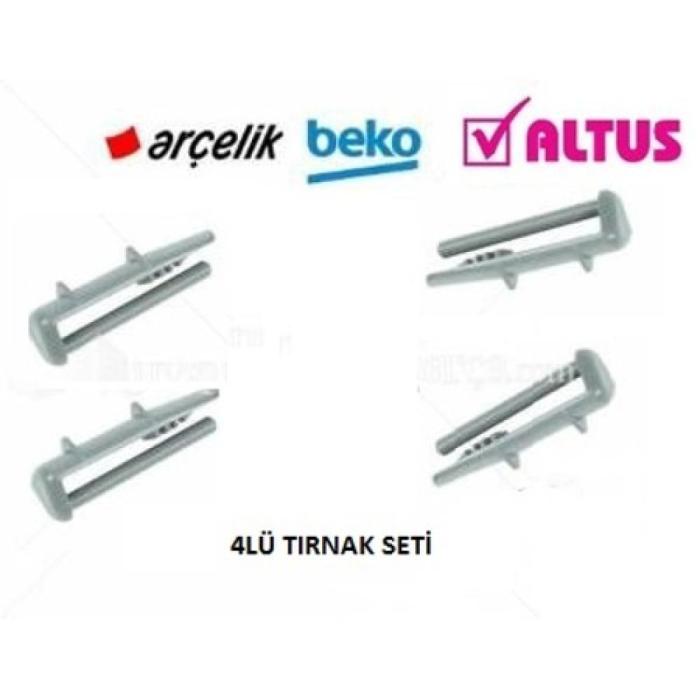 ArçelikBeko Arka Ray Kapağı Beyaz 4 Lü Set 
