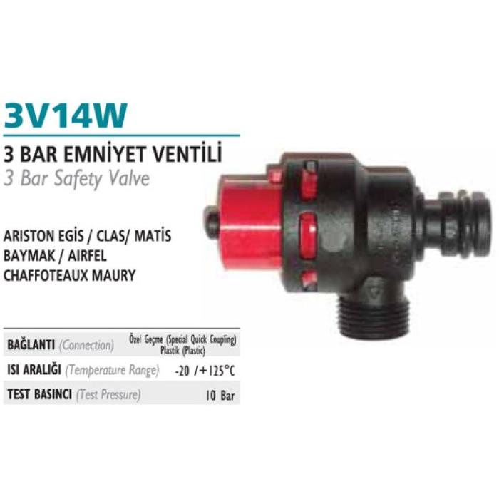 Ariston Egis 3 Bar Emniyet Ventili 