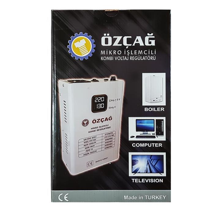 Özçağ Mikro Işlemcili Kombi Voltaj Regülatörü Beyaz Metal Kasa