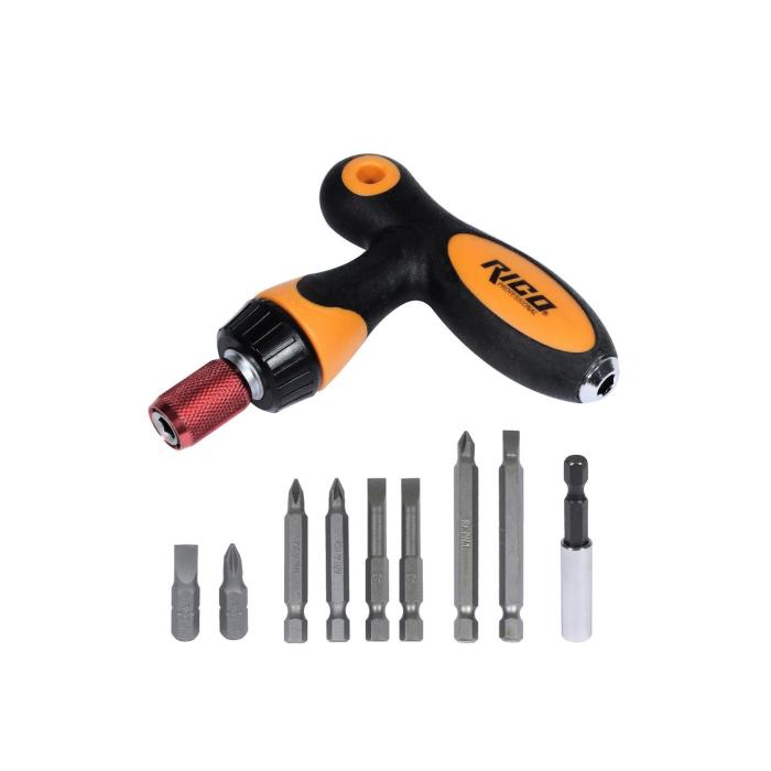 Rico Bb1017 1/4'' Cırcırlı Tornavida Bits Seti PhPzSl (10 Parça)