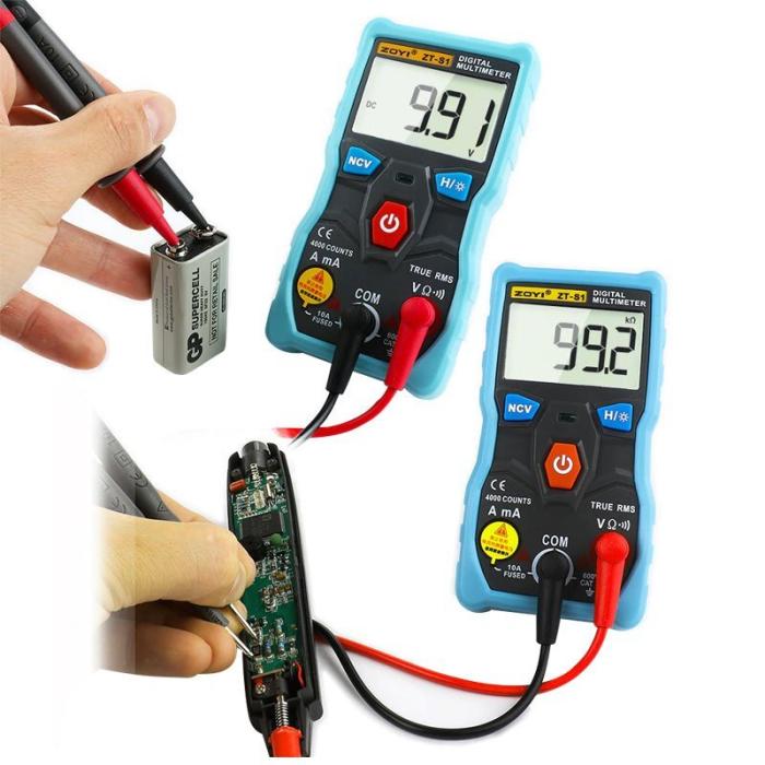 Zoyi Zt S1 Multimetre Dijital Otomatik Akım Voltaj Ölçer Avometre 